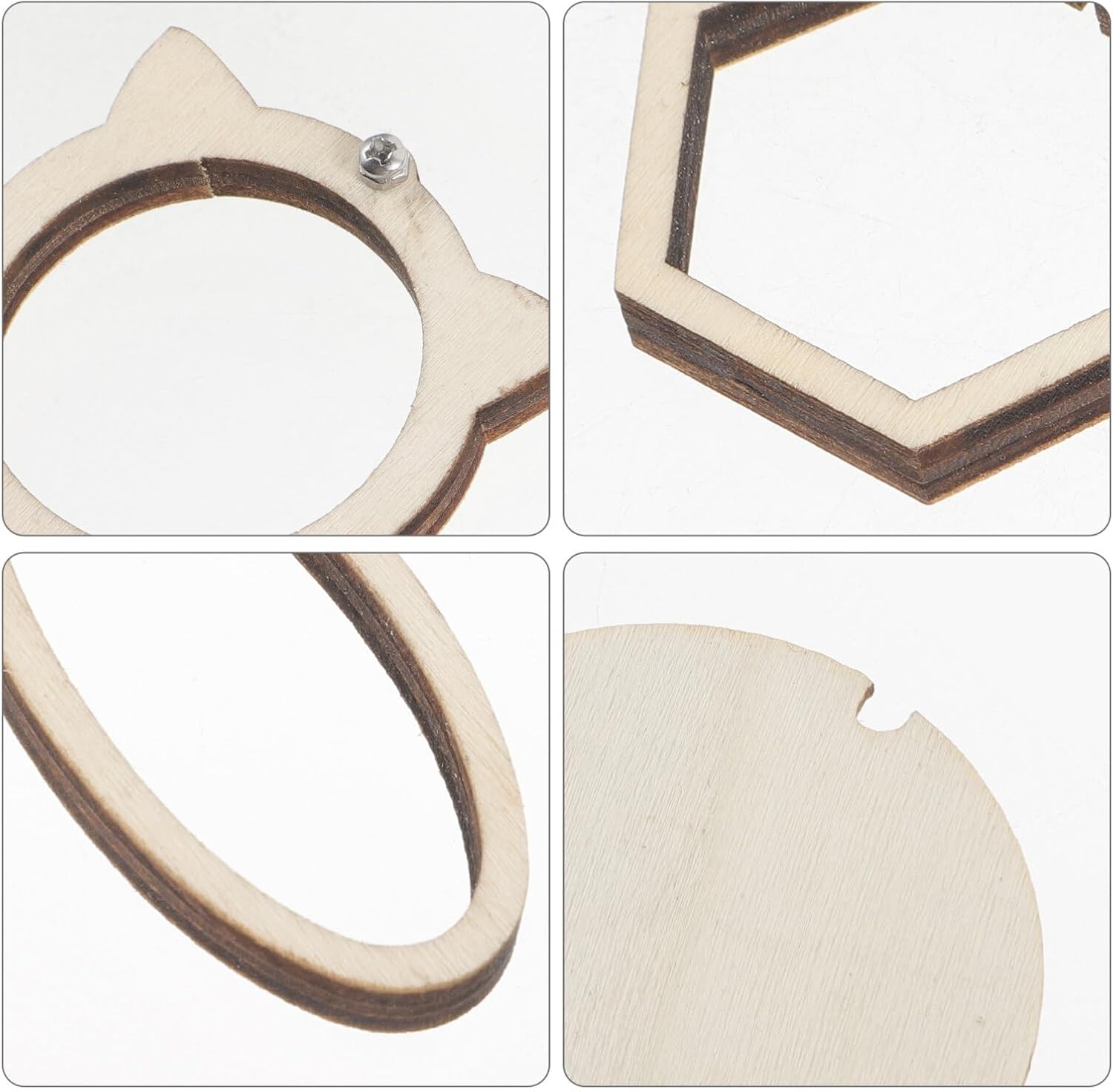 EXCEART 6 anillos de decoración en miniatura, aros de bordado, marco de punto de cruz, círculos bordados para manualidades, mini aros de bordado,