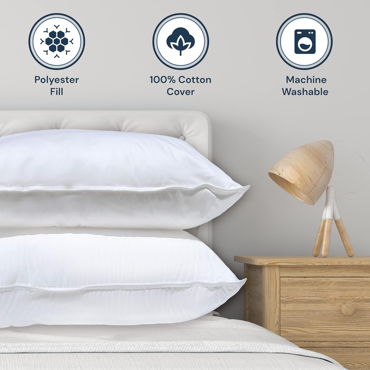 Juego de 2 almohadas similares a las noches de descanso descontinuadas conformidad suprema almohadas para dormir, tamaño King