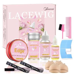 Missicee – Pegamento para peluca de encaje, pegamento de encaje para pelucas de encaje frontal, kit de pegamento adhesivo de peluca frontal de Missicee – Pegamento para peluca de encaje, pegamento de encaje para pelucas de encaje frontal, kit de pegamento adhesivo de peluca frontal de