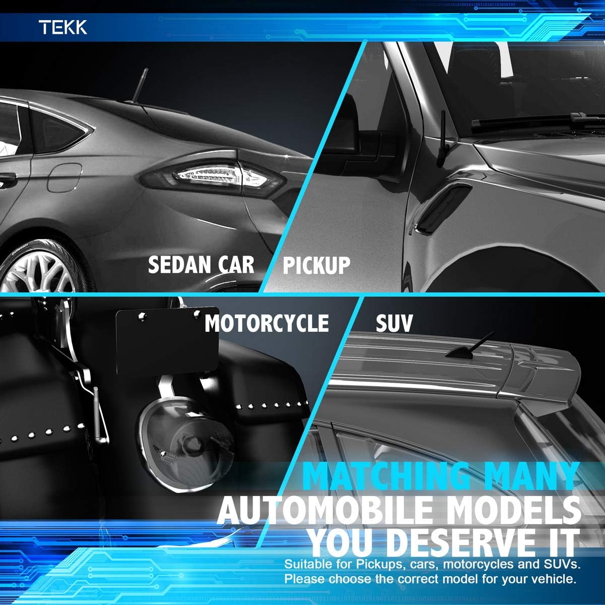 Tekk Short Antenna Compatible with Select Models Ford Bronco 2022  Designed for Optimized FMAM Reception  4.8 Inches