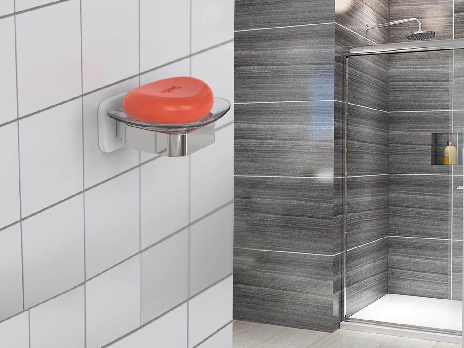 Jabonera de ducha, soporte para jabón de ducha, jabonera montada en la pared, jabonera ahorradora de jabón, bandeja de jabón para barra de jabón