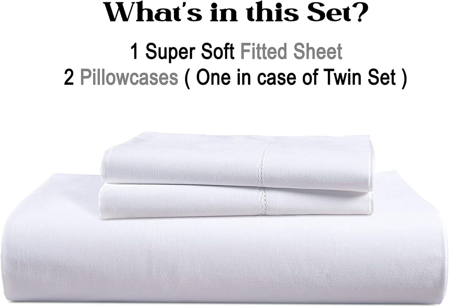 Lane Linen – Juego de 2 piezas con sábana bajera 100% algodón orgánico en tamaño individual y 1 funda de almohada, con tejido de percal de algodón