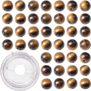 200 cuentas sueltas y redondas de ojo de tigre amarillo natural (piedra preciosa) de 0.236pulgadas para hacer joyas y cordón elástico de cristal 200 cuentas sueltas y redondas de ojo de tigre amarillo natural (piedra preciosa) de 0.236pulgadas para hacer joyas y cordón elástico de cristal