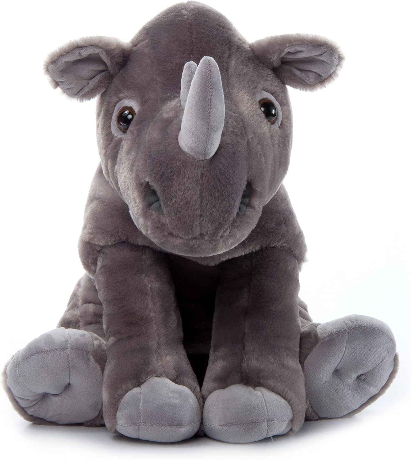 The Petting Zoo Rinoceronte de peluche, regalos para niños, animales salvajes del zoológico Onez, juguete de peluche jumbo de rinoceronte del sur de