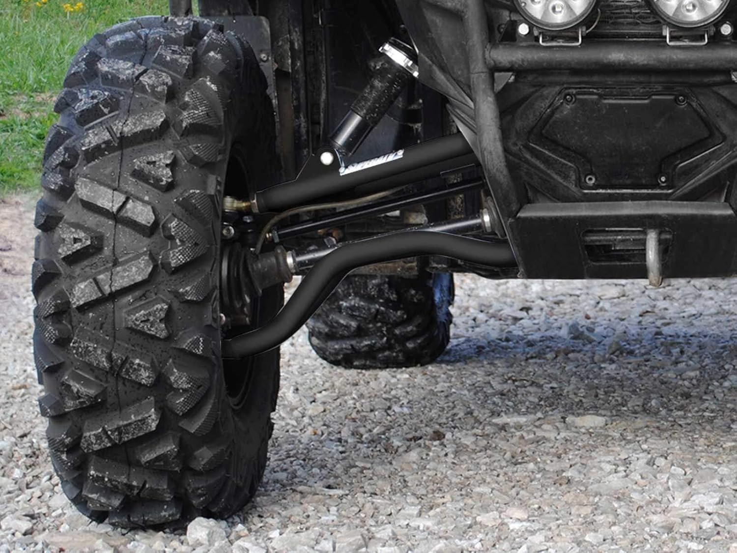 SuperATV – Brazos A negros de 1.5 pulgadas para Polaris RZR S 800 2009-2014  Compatible con neumáticos de hasta 32 pulgadas  Incluye rótulas