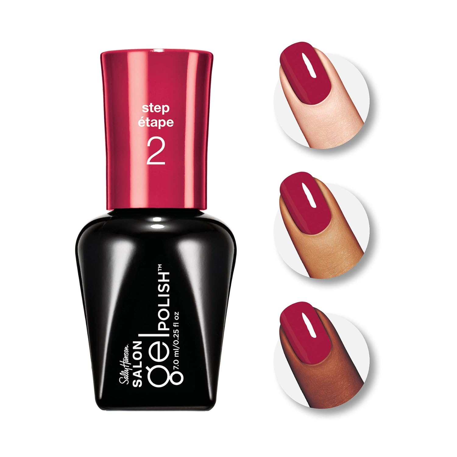 Sally Hansen Gel Salon Pro, Crazy Crimson, 0.25 onzas líquidas