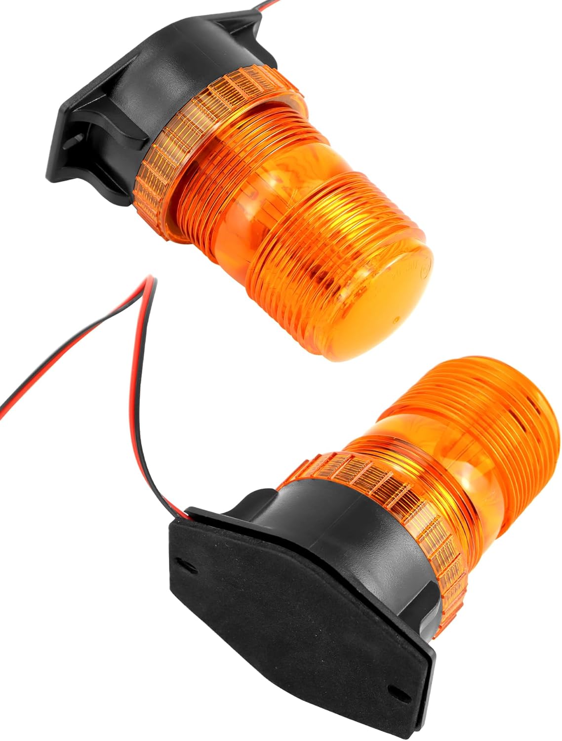 QWORK Luces estroboscópicas LED ámbar, luces intermitentes de emergencia de advertencia para camiones, automóviles, autobús, tractores,