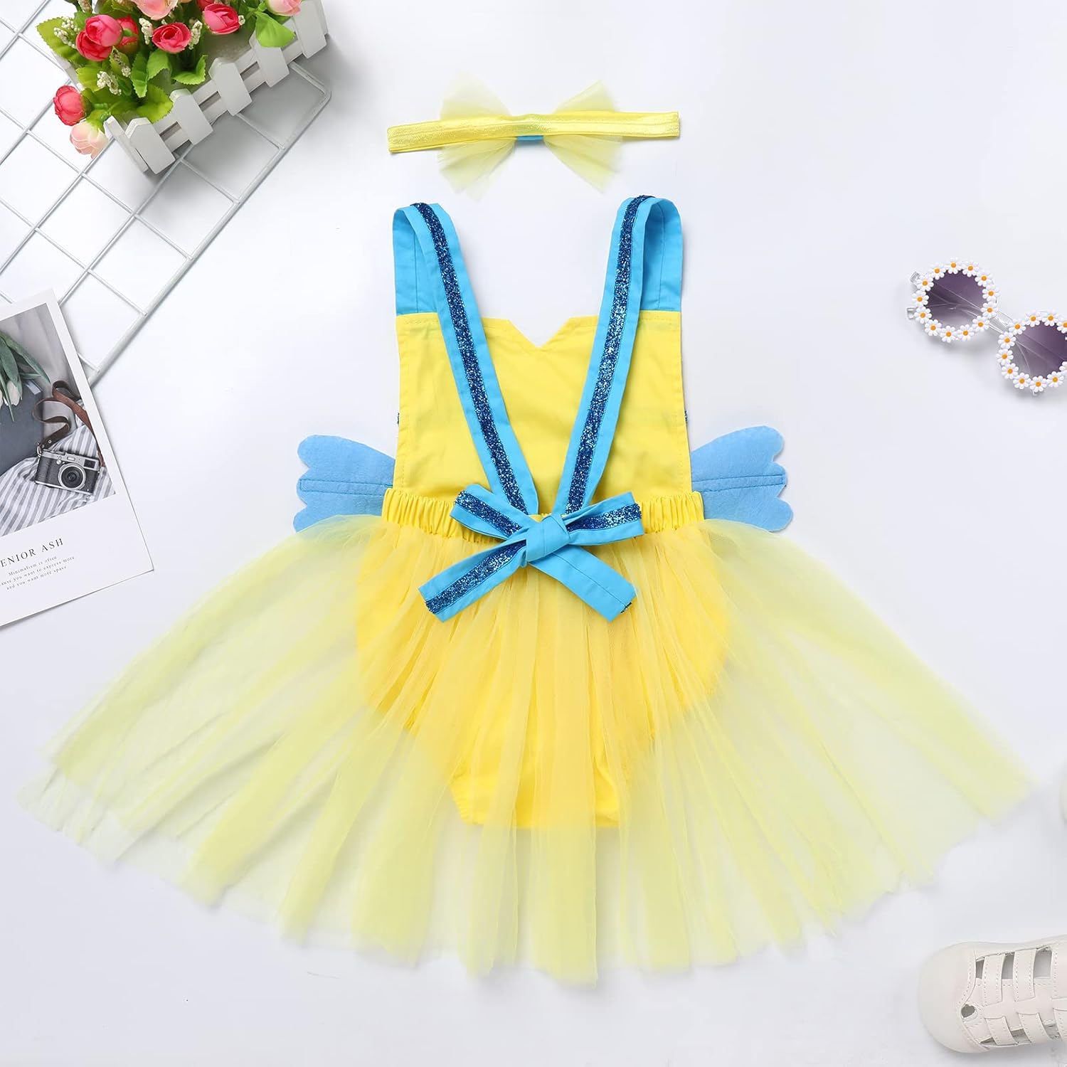 AFAVOM Disfraz de Papá Noel para niñas recién nacidas, traje de cosplay de tul para el día de San Valentín, reno