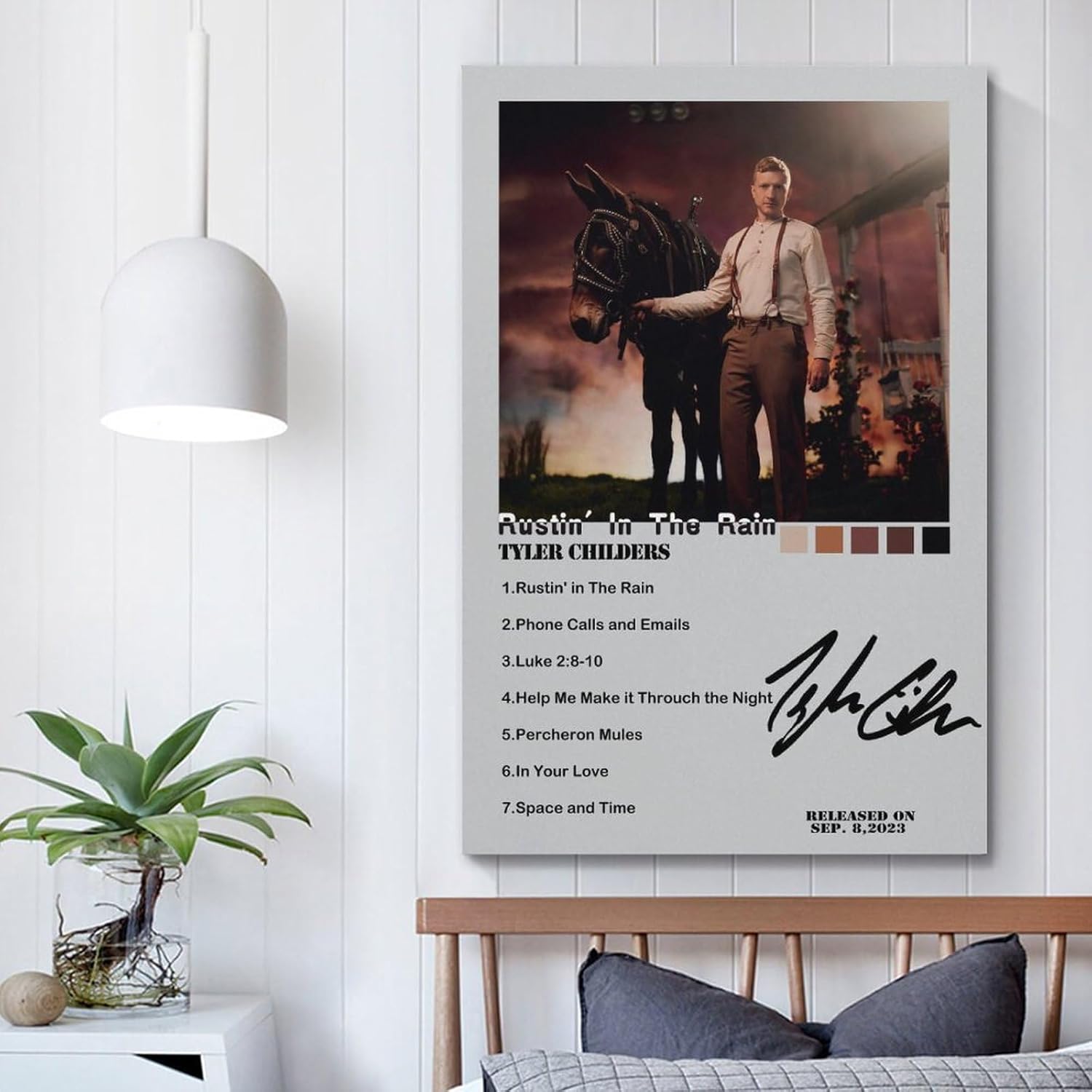 CHYCYGDH Tyler Childers – Póster musical para decoración de dormitorio, 12 x 18 pulgadas (11.8 x 17.7 in), estilo 1