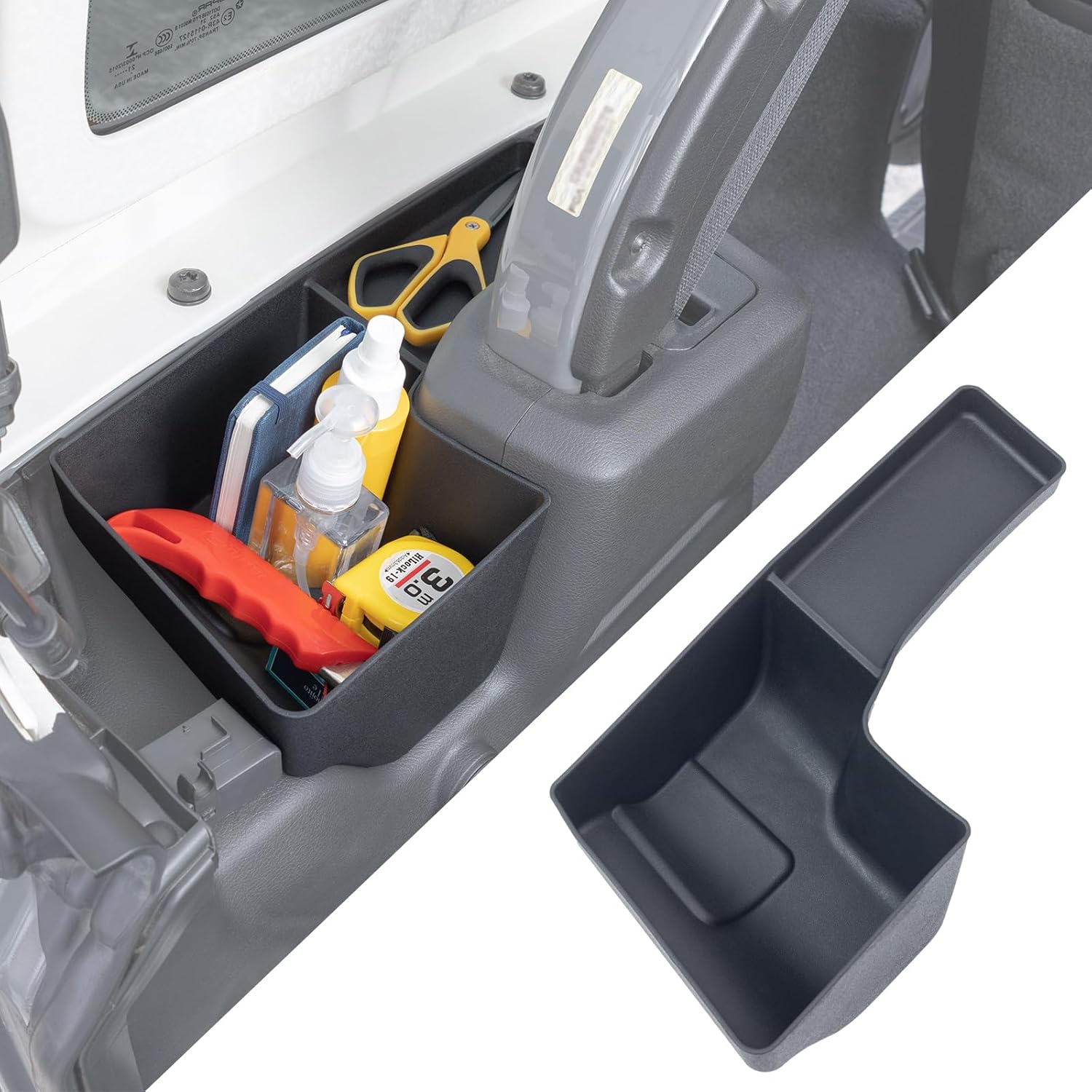 Bandeja organizadora de maletero trasero compatible con Jeep Wrangler JL JLU 2018-2022 2023, accesorios de 24 puertas, maletero trasero,