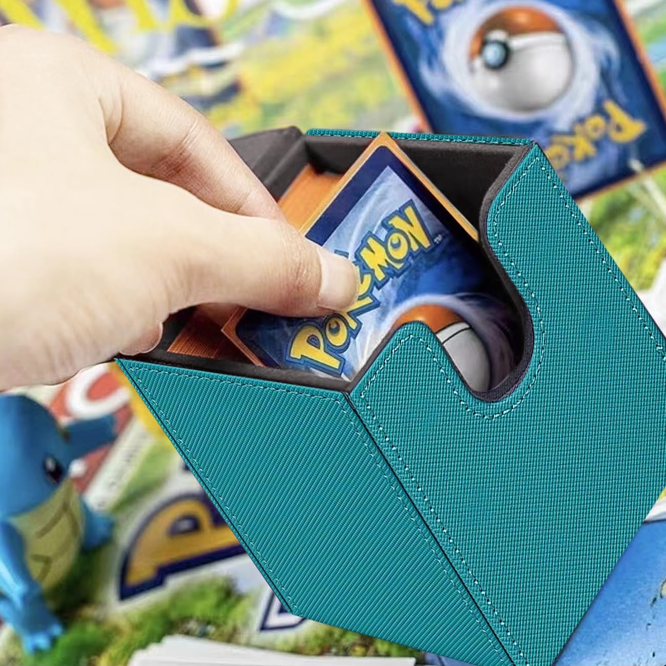 Caja de cartas coleccionables para Commander Deck Box con 2 divisores, caja de almacenamiento de tarjetas para más de 100 tarjetas de una sola