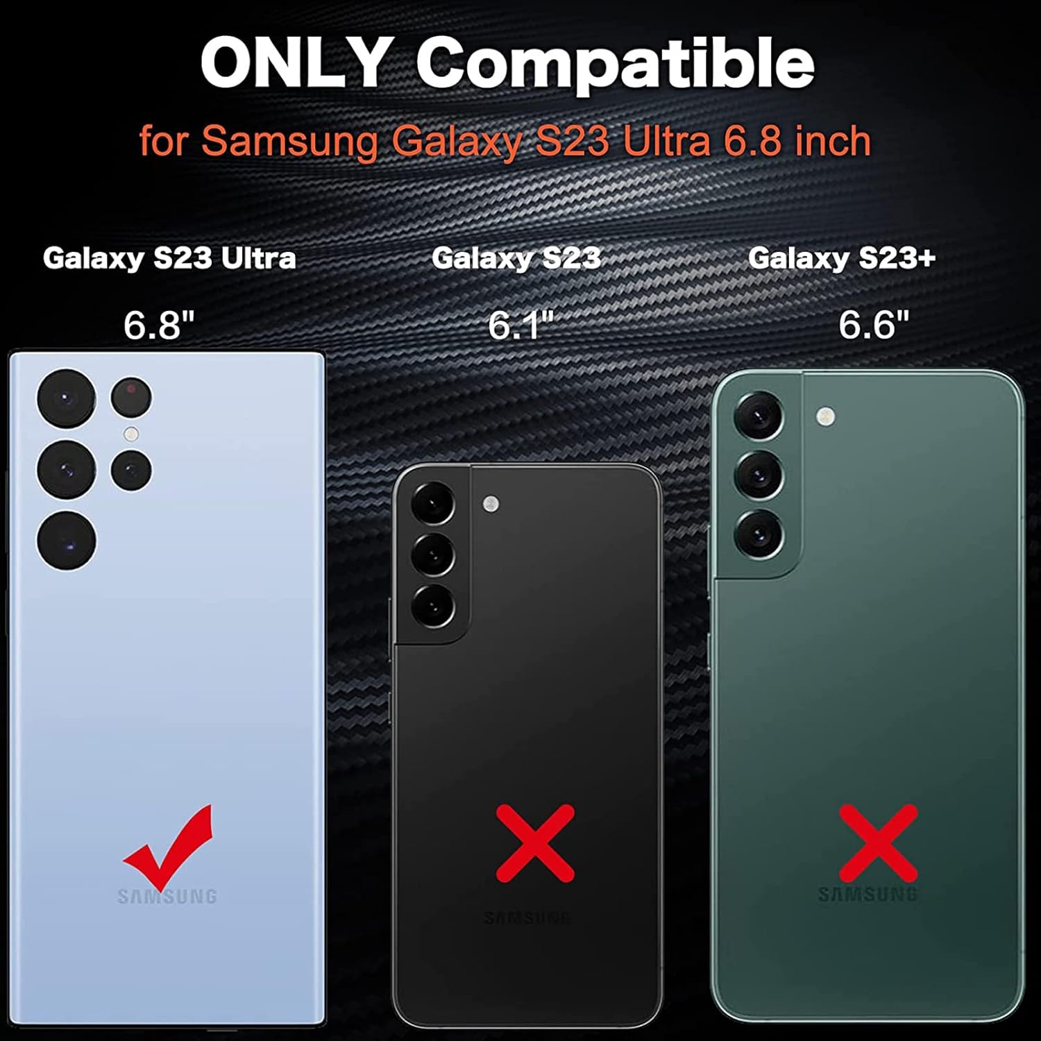Battery Case for Galaxy S23 Ultra, Newest 4800mAh Slim Portable Protective Charging Case Compatible with Samsung Galaxy S23 Ultra 5G 6.8″ (2023)