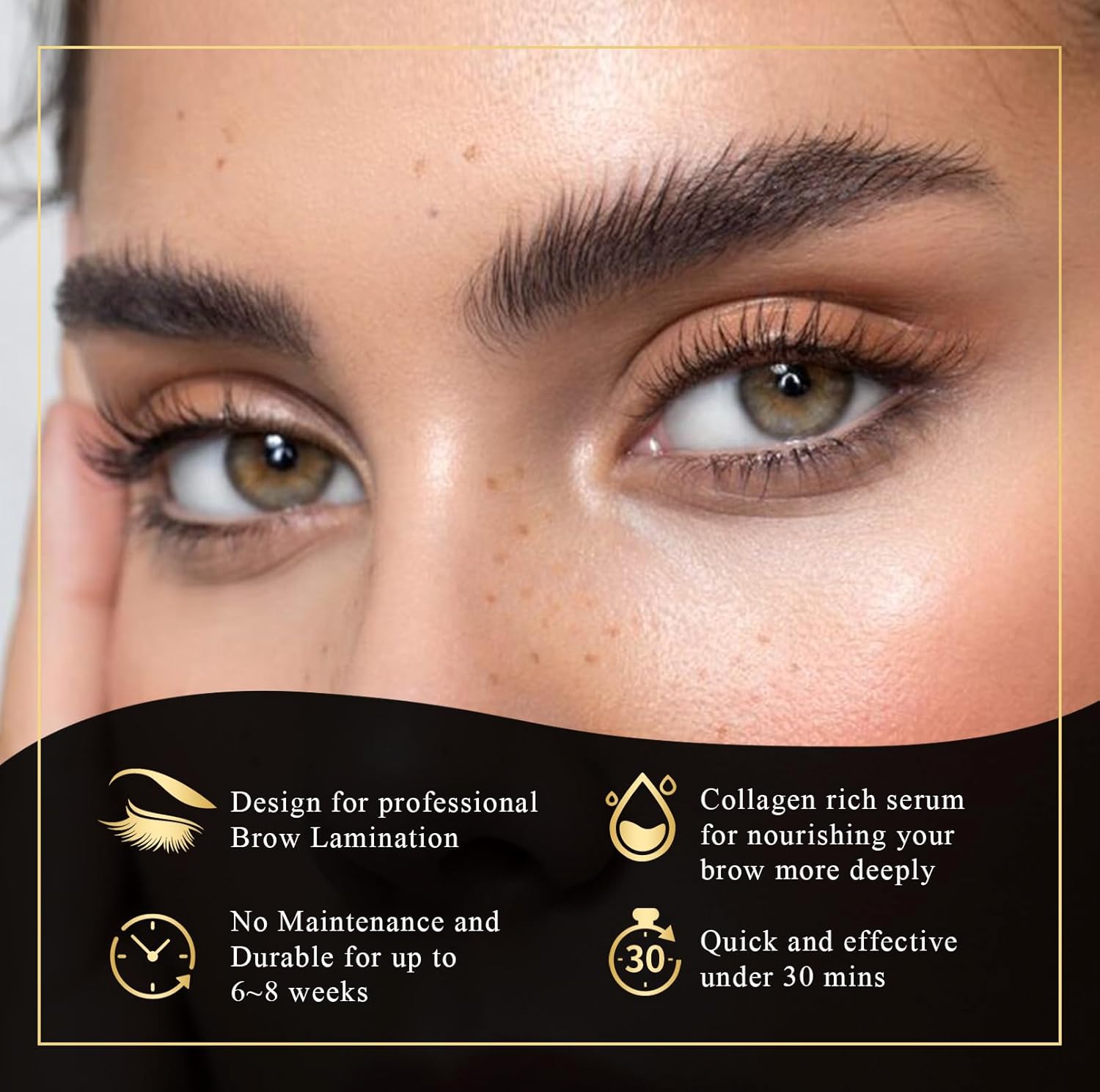 DONG RHYME Kit de laminación de cejas, kit profesional de laminación de cejas, kit de elevación de cejas semipermanente, de larga duración, 6-8