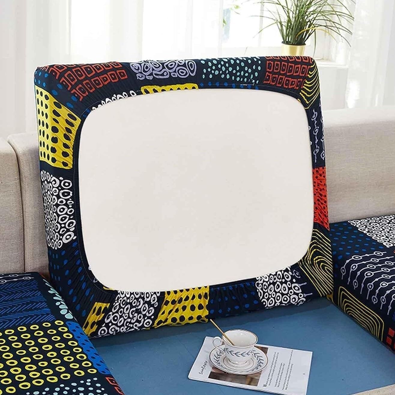 Fundas de cojín para asiento de sofá, funda universal de jacquard en forma de L, antideslizante, funda protectora para sofá en forma de L, chaise