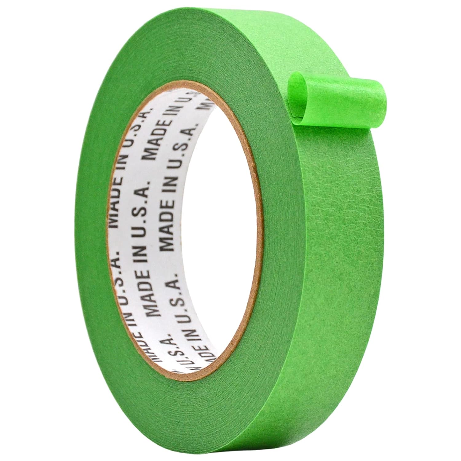 WOD PMT22G Cinta de pintor verde multisuperficie  1 pulgada x 60 yardas. Cinta adhesiva gruesa y ancha para pisos, techos, acabado de bordes,