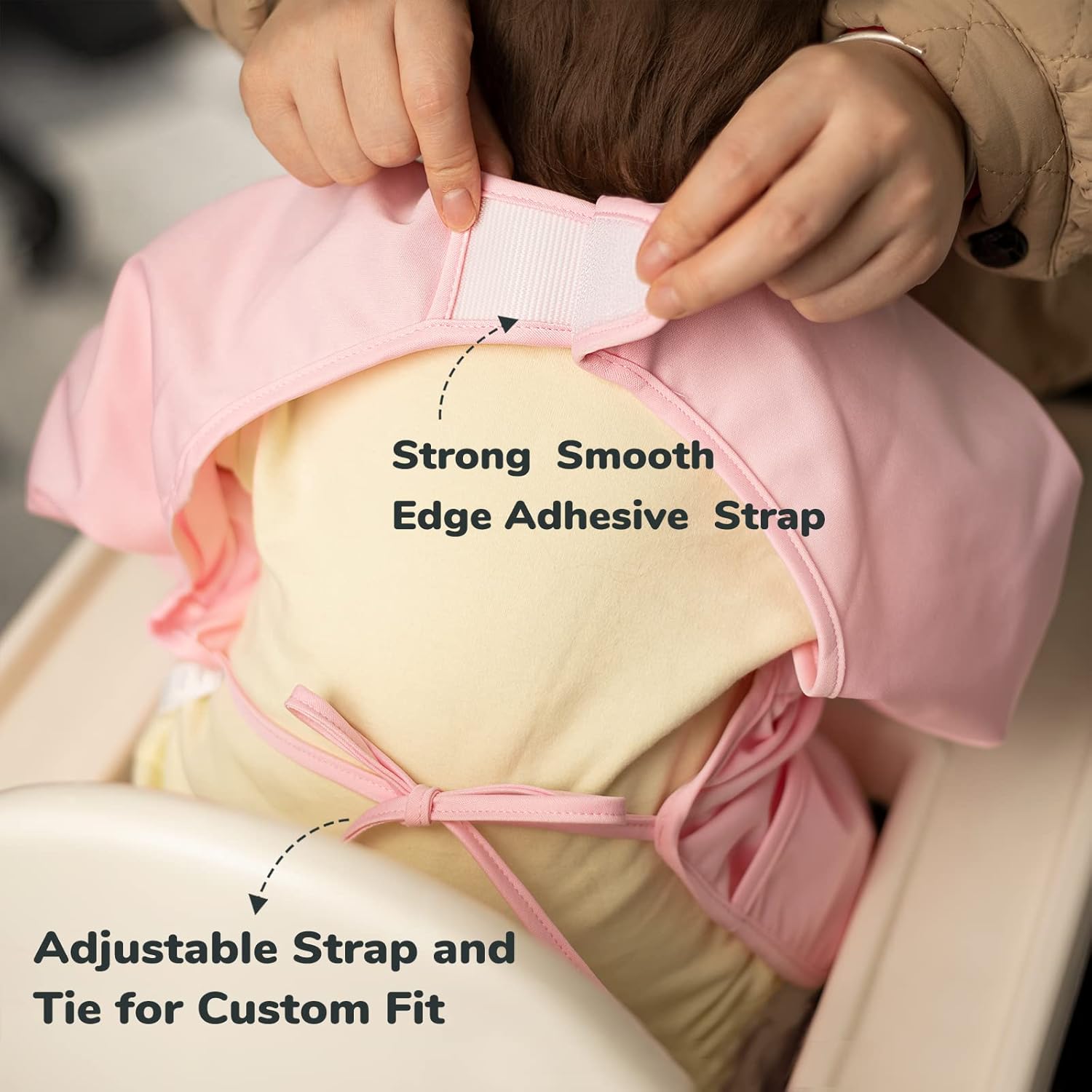 Flyangle Paquete de 2 baberos de manga larga para bebé, solución impermeable para la hora de comer, ideal para niños pequeños de 6 meses a 2 años