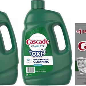 Cascade Complete + Oxi Gel – Detergente para lavar platos, aroma fresco, 125 onzas (paquete de 2) con limpiador de lavavajillas Cascade Platinum, Cascade Complete + Oxi Gel – Detergente para lavar platos, aroma fresco, 125 onzas (paquete de 2) con limpiador de lavavajillas Cascade Platinum,