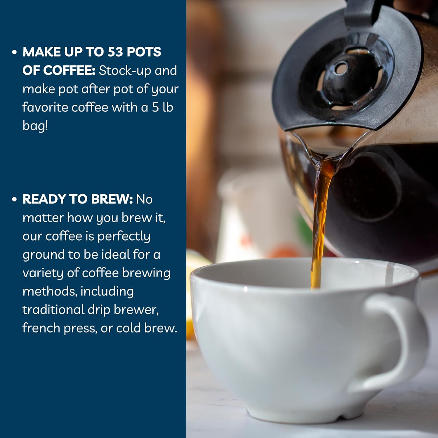 Door County Coffee – Café molido con sabor a trufa de chocolate y frambuesa, tostado medio, bolsa de 5 libras