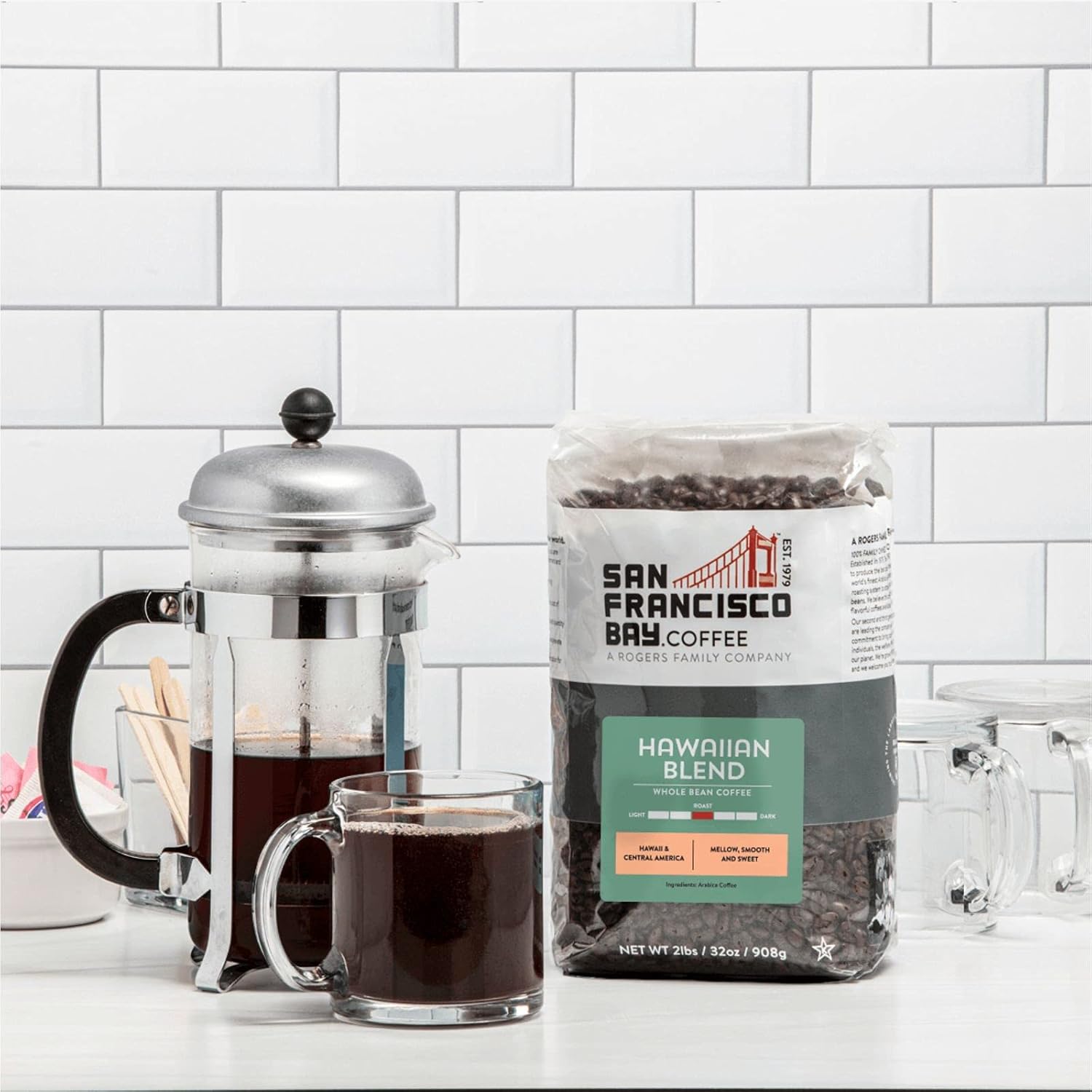 SF Bay – Mezcla de granos enteros de café para el desayuno, 2 libras32 onzas908 gramos (el empaque puede variar)
