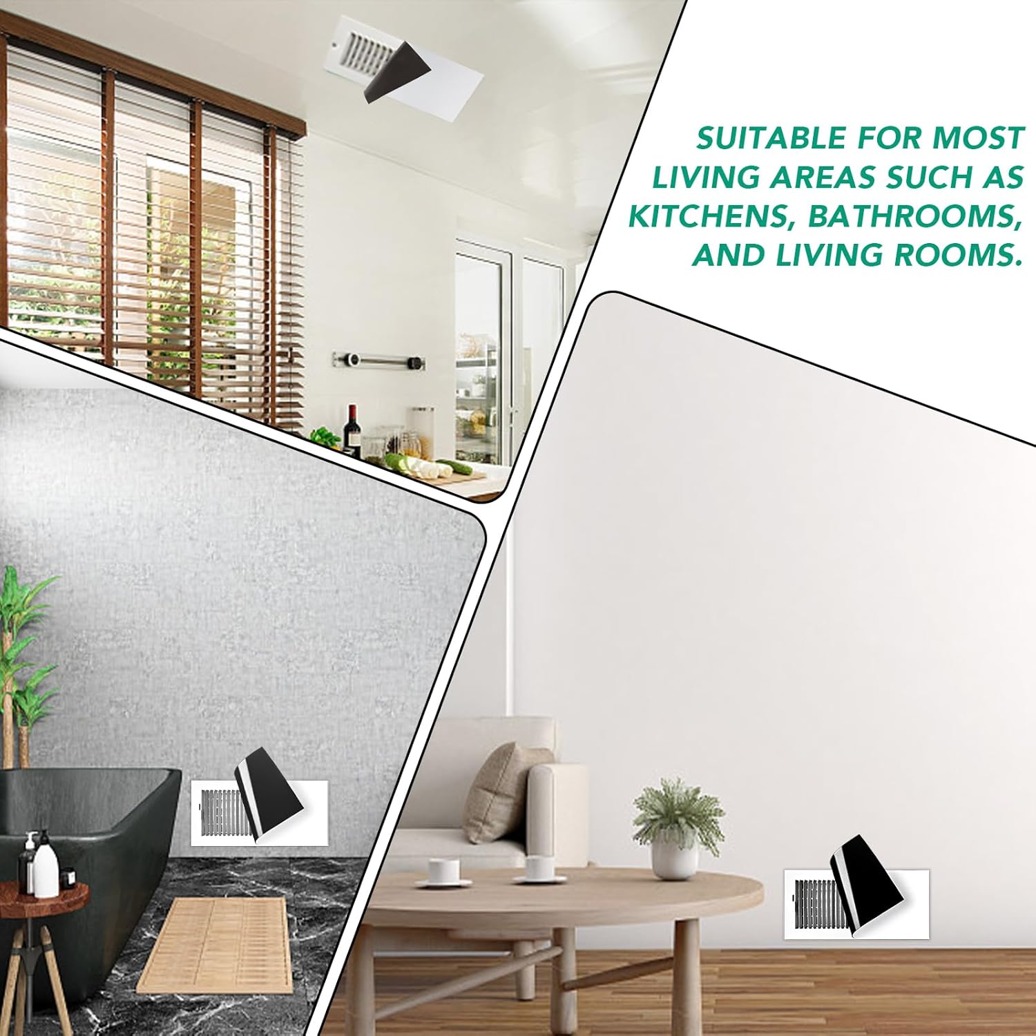 Paquete de 4 cubiertas magnéticas de ventilación, cubiertas de ventilación fuertes de 8 x 15.5 pulgadas, cubierta de ventilación magnética de alta