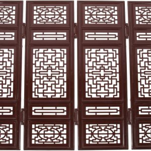 Zerodeko 4 piezas de pantalla en miniatura para casa de muñecas, pantalla de madera de casa de muñecas 112, mini panel divisor de habitación, Zerodeko 4 piezas de pantalla en miniatura para casa de muñecas, pantalla de madera de casa de muñecas 112, mini panel divisor de habitación,