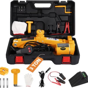Gato eléctrico para automóvil de 3 toneladas6600 libras, 12 V, gato de tijera eléctrico, gato portátil para sedán, reemplazo de cambio de neumáticos Gato eléctrico para automóvil de 3 toneladas6600 libras, 12 V, gato de tijera eléctrico, gato portátil para sedán, reemplazo de cambio de neumáticos