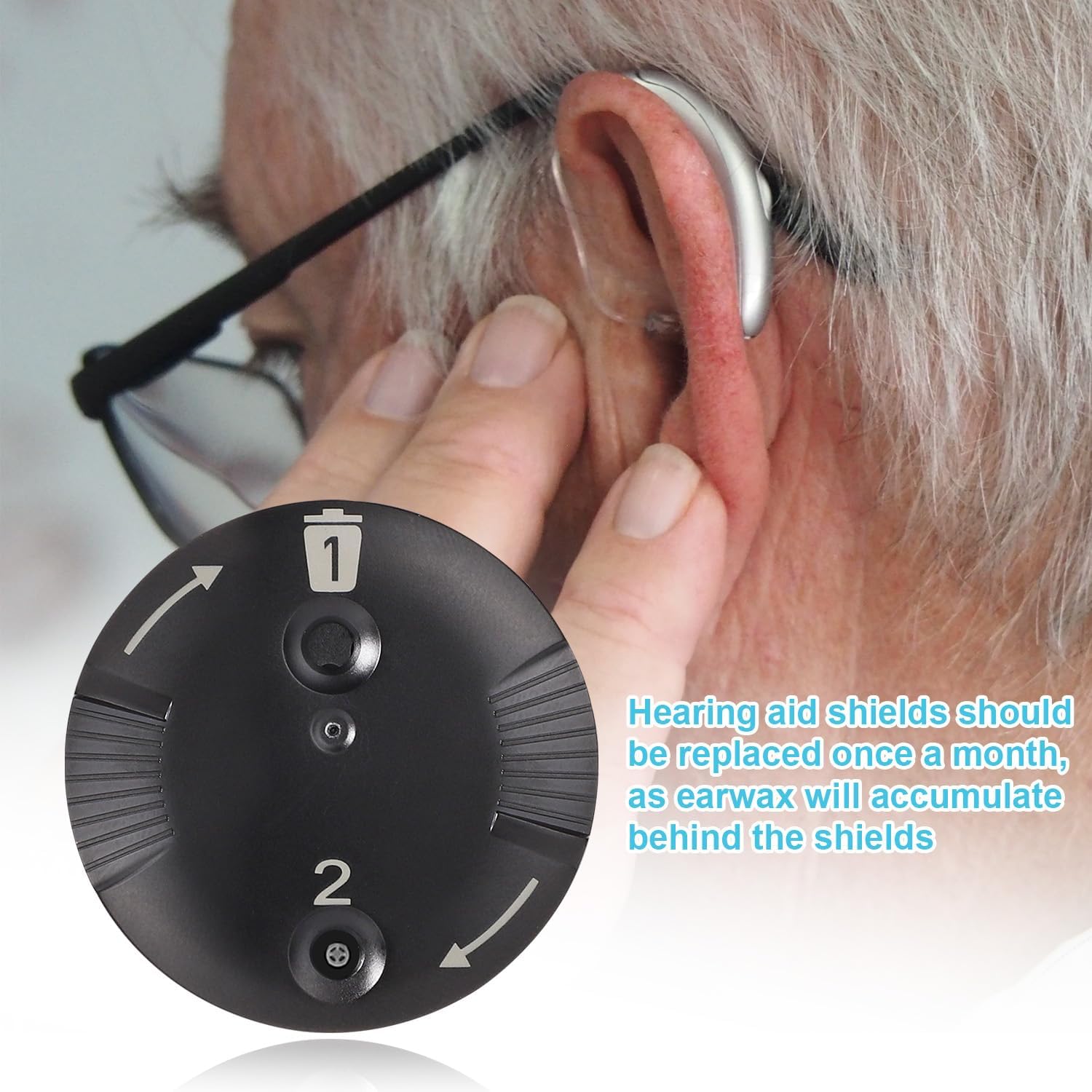Filtros de audífonos para Phonak Cerushield, protectores de cera de disco portátiles, filtros de audífonos negros, protector de cera compatible con