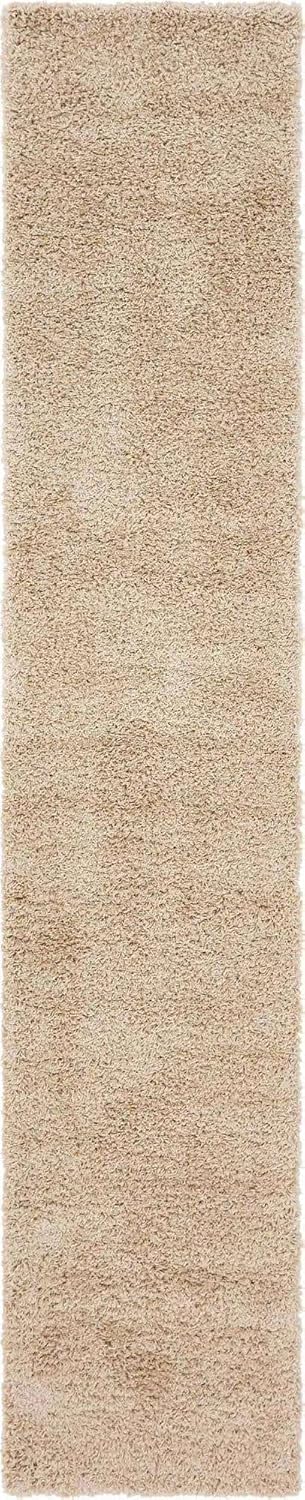 SPIRIT OF ART Solid Shag Collection – Alfombra de área (2′ 6″ x 13′ 1″ corredor, gris pardo)