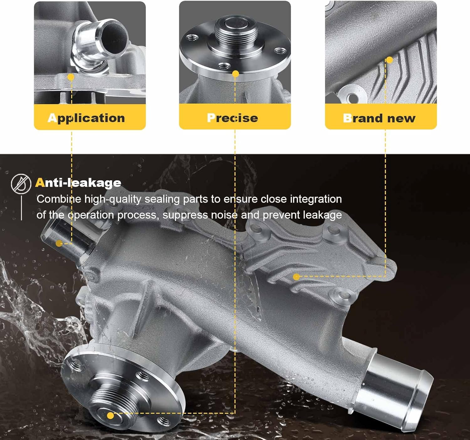 A-Premium Kit de bomba de agua para motor con junta compatible con Ford Explorer 02-05, Explorer Sport Trac, Mustang 05-10, Ranger 01-11 y Mazda