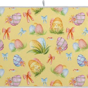 Colorful Easter Eggs Drying Dish Mat Washnable Absorbent Kitchen Counter Mat Kitchen Countertop Decor Tapete Para Cocina 16” x 18” Colorful Easter Eggs Drying Dish Mat Washnable Absorbent Kitchen Counter Mat Kitchen Countertop Decor Tapete Para Cocina 16” x 18”