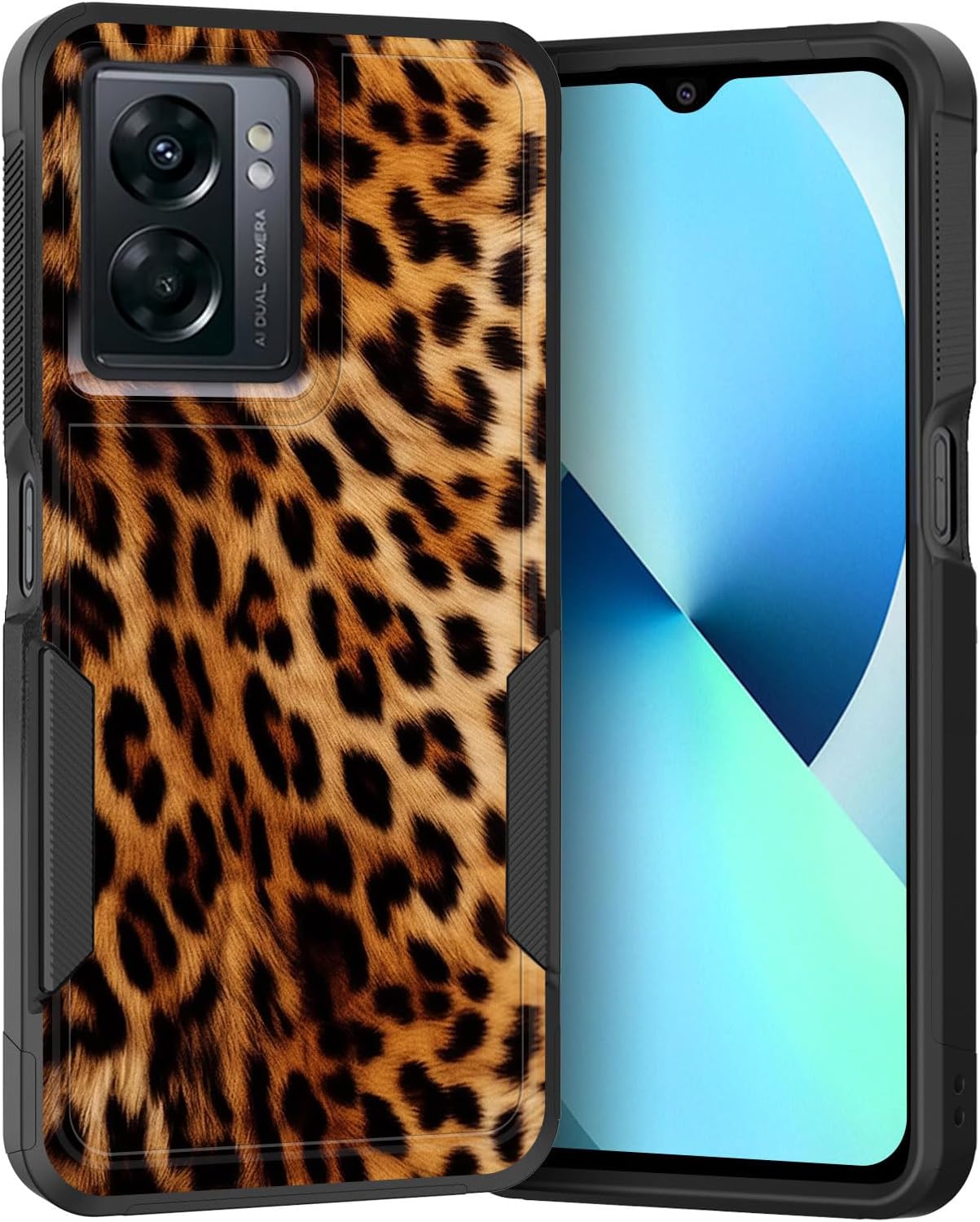 Funda para OnePlus Nord N300 5G, doble capa híbrida resistente resistente a prueba de golpes PC duro + funda protectora de silicona suave para