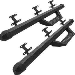 Estribos compatibles con Ford F250 F350 F450 F550 2017-2024 cabina regular, 2 puertas individuales, escalones laterales abatibles de acero al Estribos compatibles con Ford F250 F350 F450 F550 2017-2024 cabina regular, 2 puertas individuales, escalones laterales abatibles de acero al