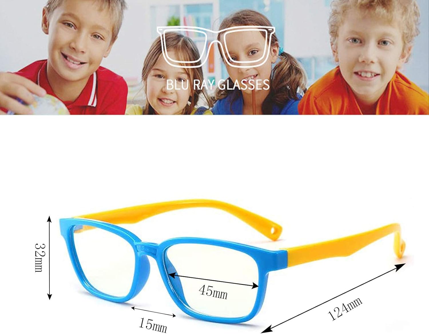 Gafas anti luz azul para niños, gafas de computadora para niños, gafas de videojuegos para niños