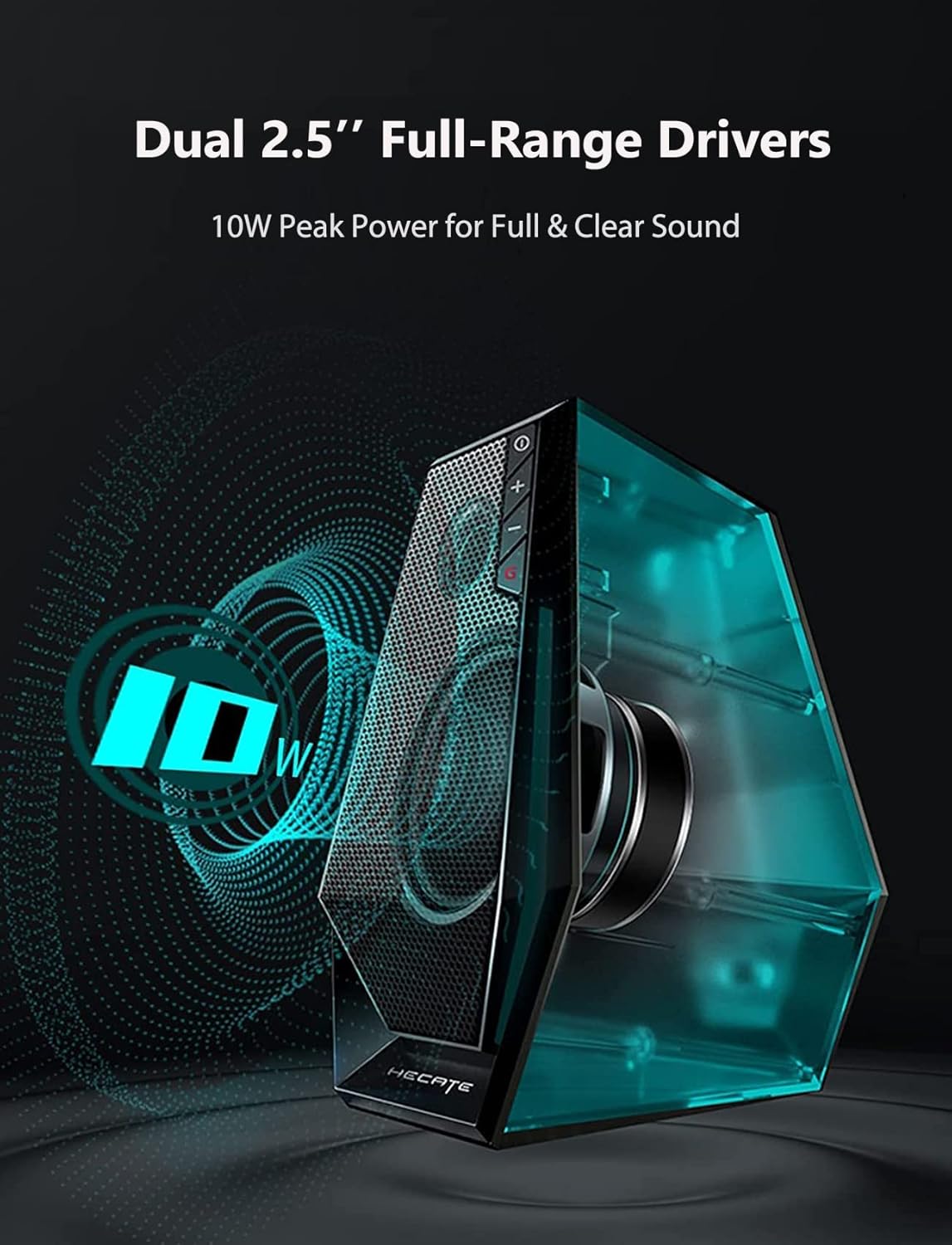 Edifier Altavoces de computadora G1500, altavoces Hecate para juegos con RGB, Bluetooth 5.3, entrada USB, entrada auxiliar de 0.138 in, color negro