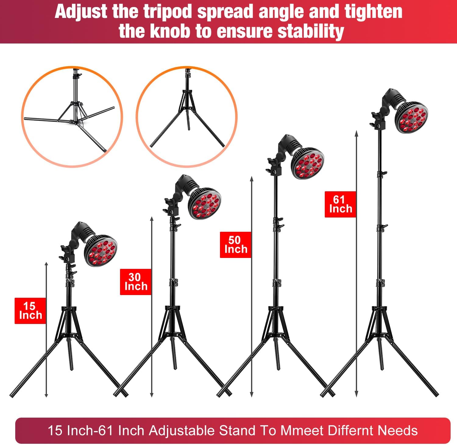 Lámpara de terapia de luz roja para uso corporal y facial, luz roja de 660 nm y combinación de luz infrarroja cercana de 850 nm, dispositivo de