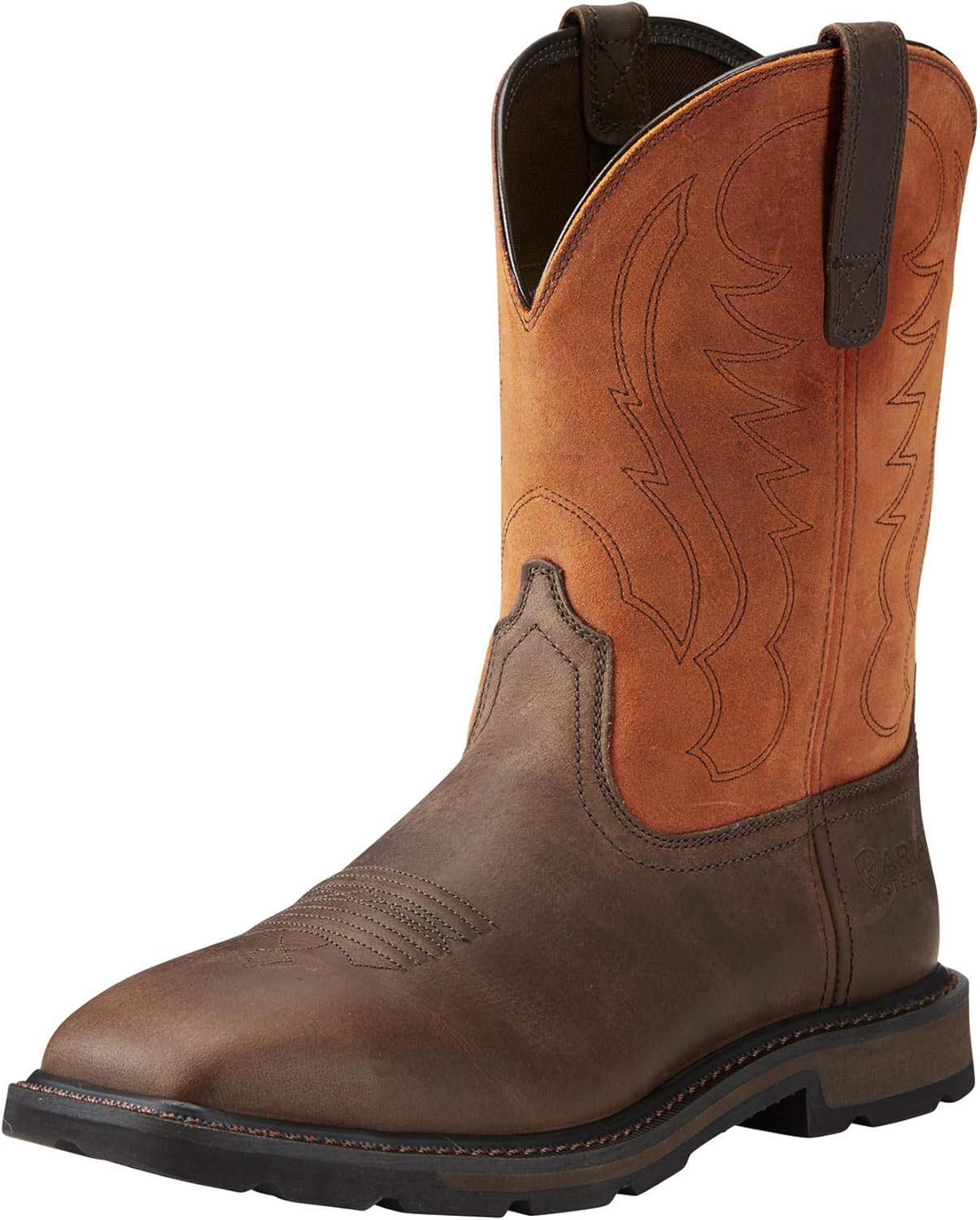 Ariat – Botas de trabajo de pionero para hombre, cuadradas, anchas, puntera de acero, para hombre