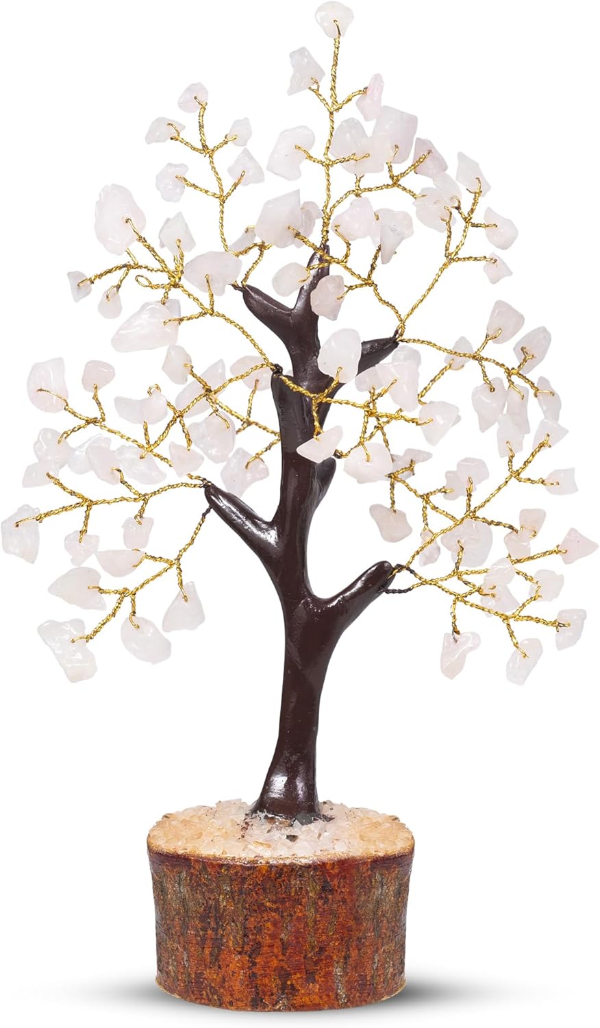 Cristales de cuarzo rosa, Árbol de dinero de buena suerte, Decoración de habitación rosa, Artículos espirituales, Árbol de dinero de cuarzo rosa,