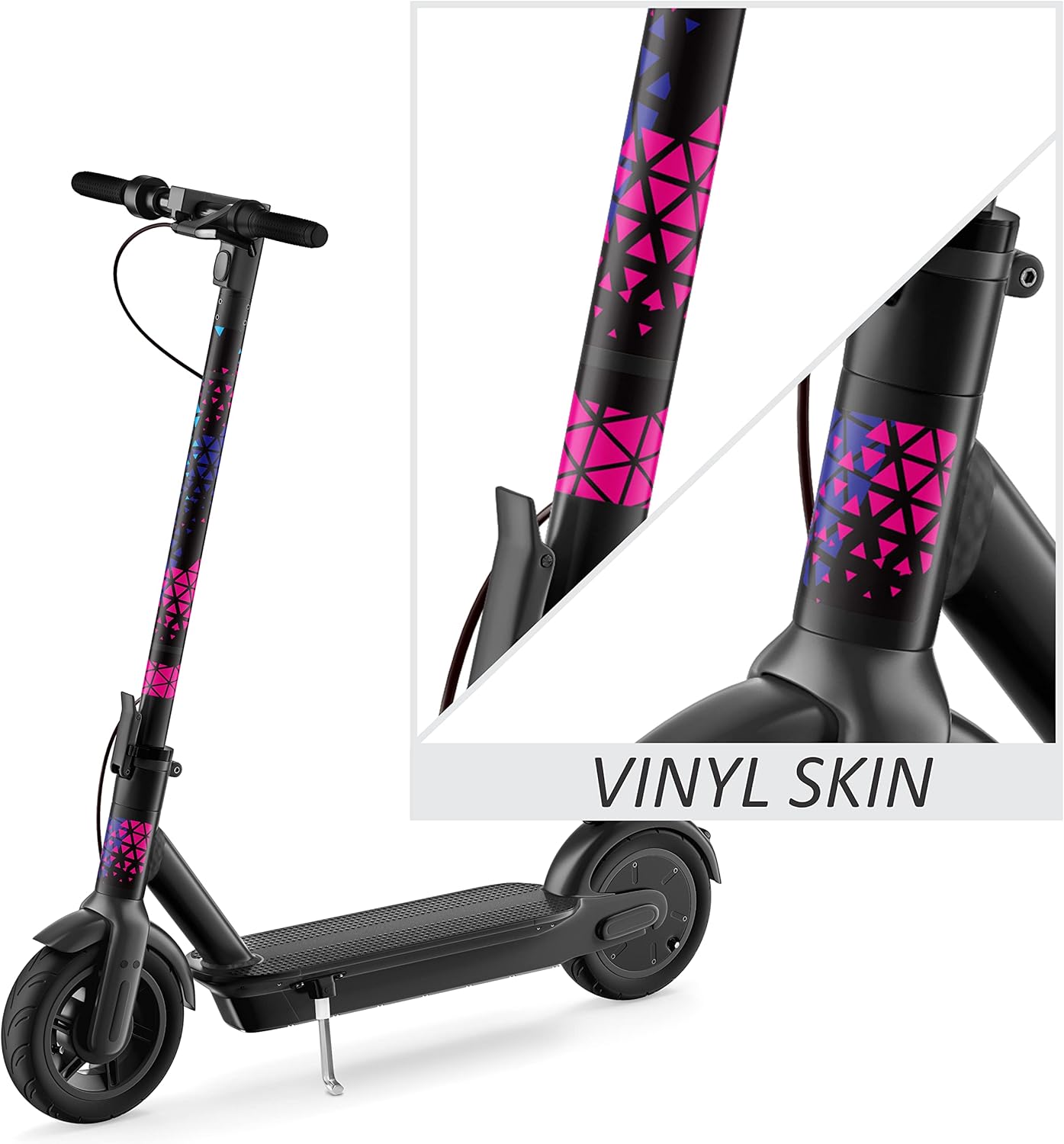 Calcomanías de vinilo autoadhesivas de alta calidad y fundas para patinete eléctrico de adultos, personaliza y protege tu viaje con estilo (Galaxy)