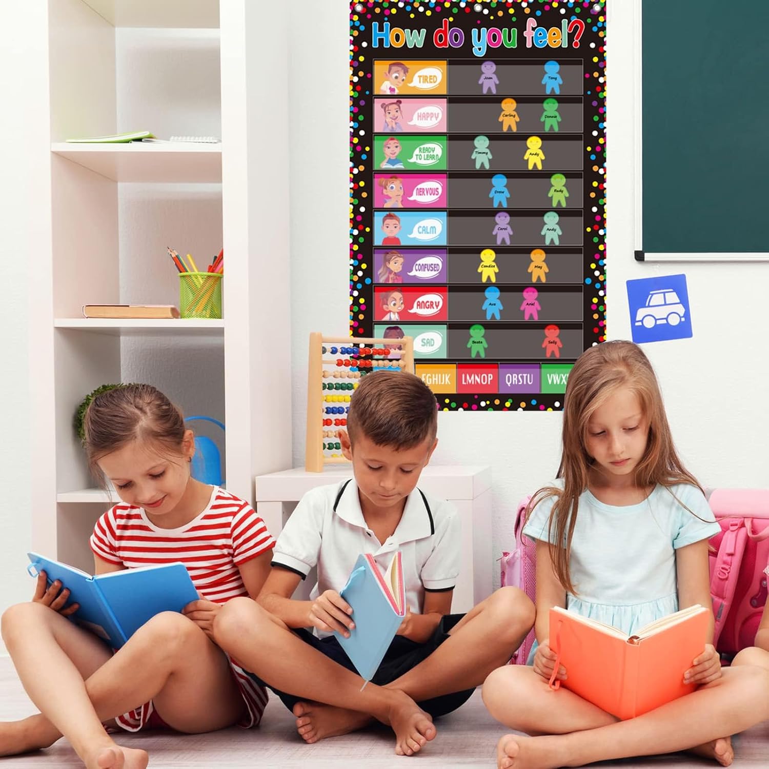 Express Your Feelings – Tabla de bolsillo de emociones y sentimientos para niños, decoración de aula, tablón de anuncios, suministros para