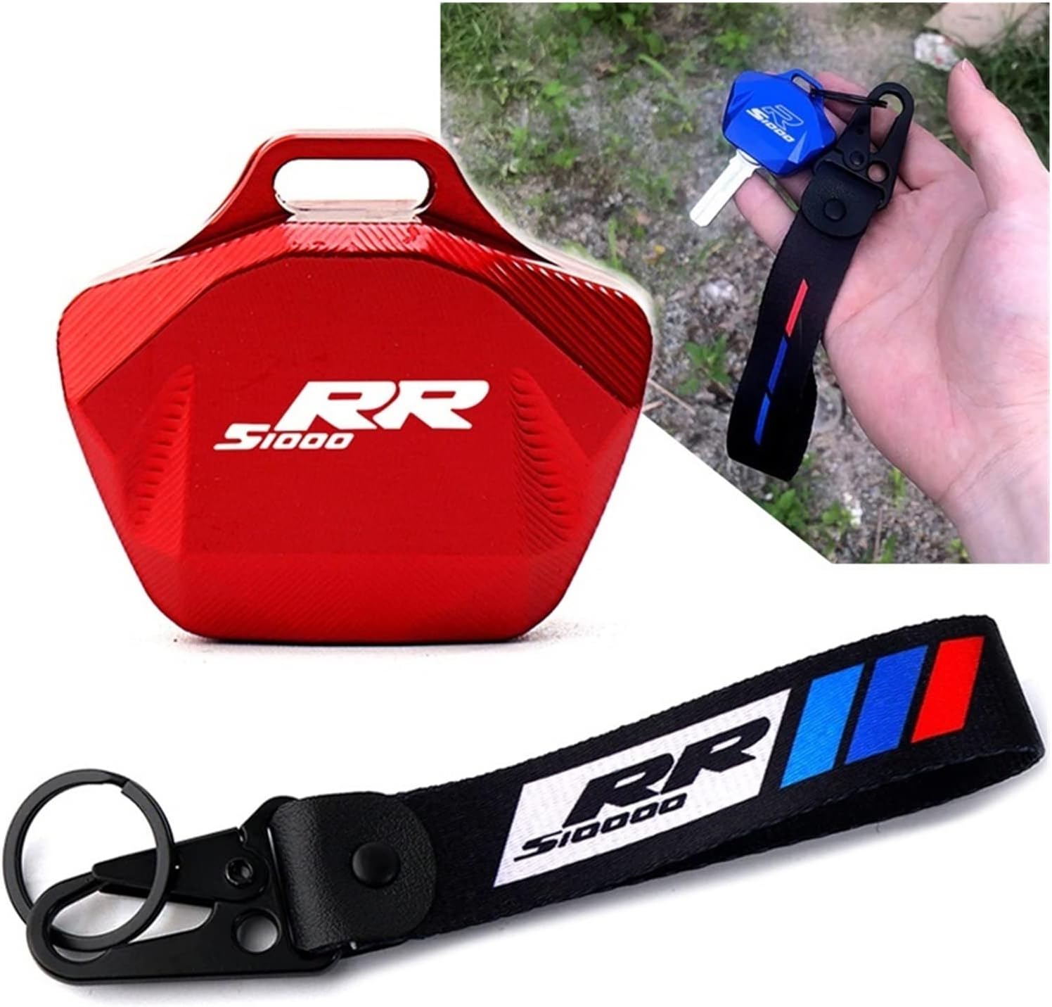 Funda de protección para llave de motocicleta para BMW S1000RR S1000XR S1000R HP4 HP2 S1000 S 1000 R RR XR motocicleta CNC llavero carcasa para