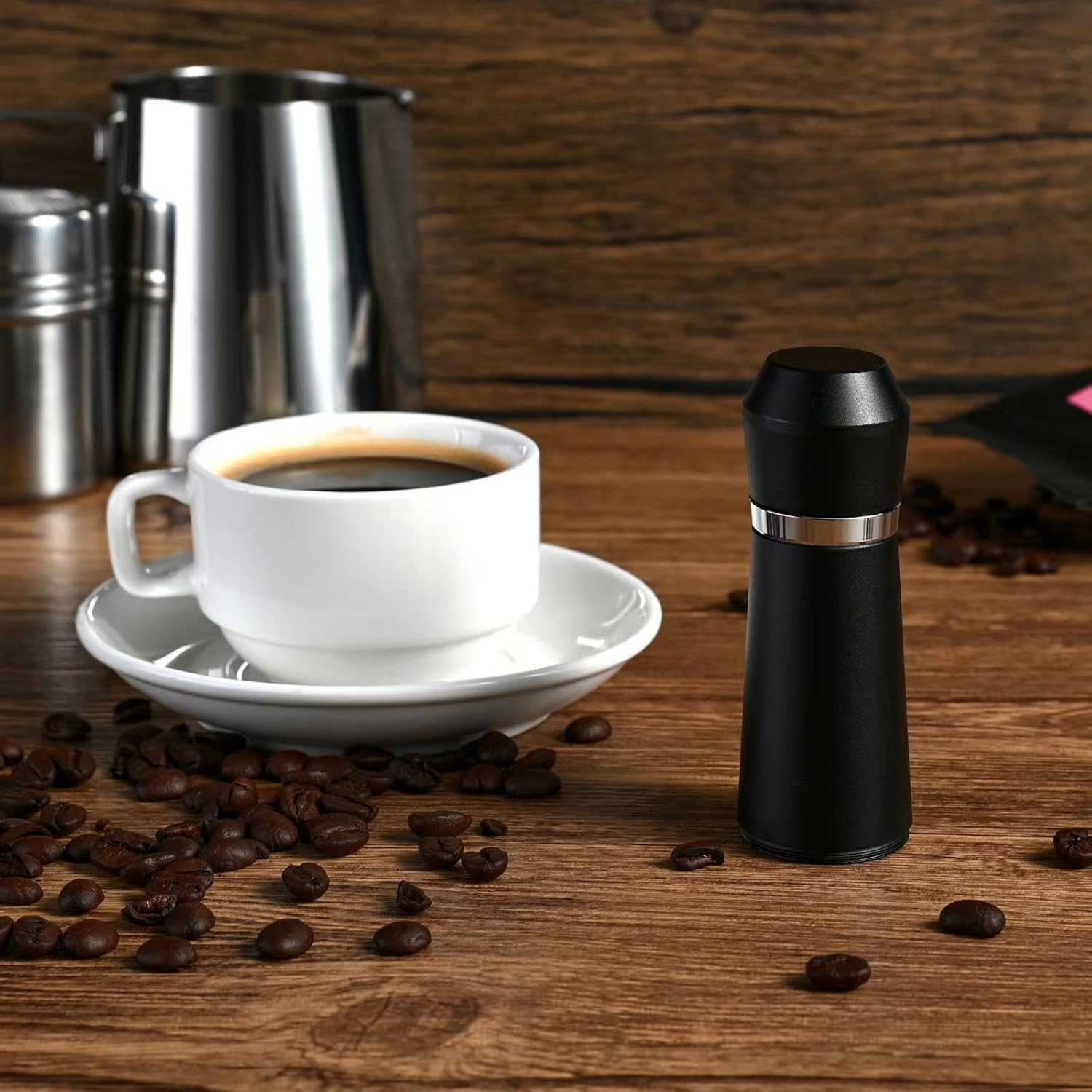 Herramienta de distribución de agujas de espresso, WDT Tool Espresso, Distribuidor de agujas de espresso de 8 agujas de acero inoxidable, agitador