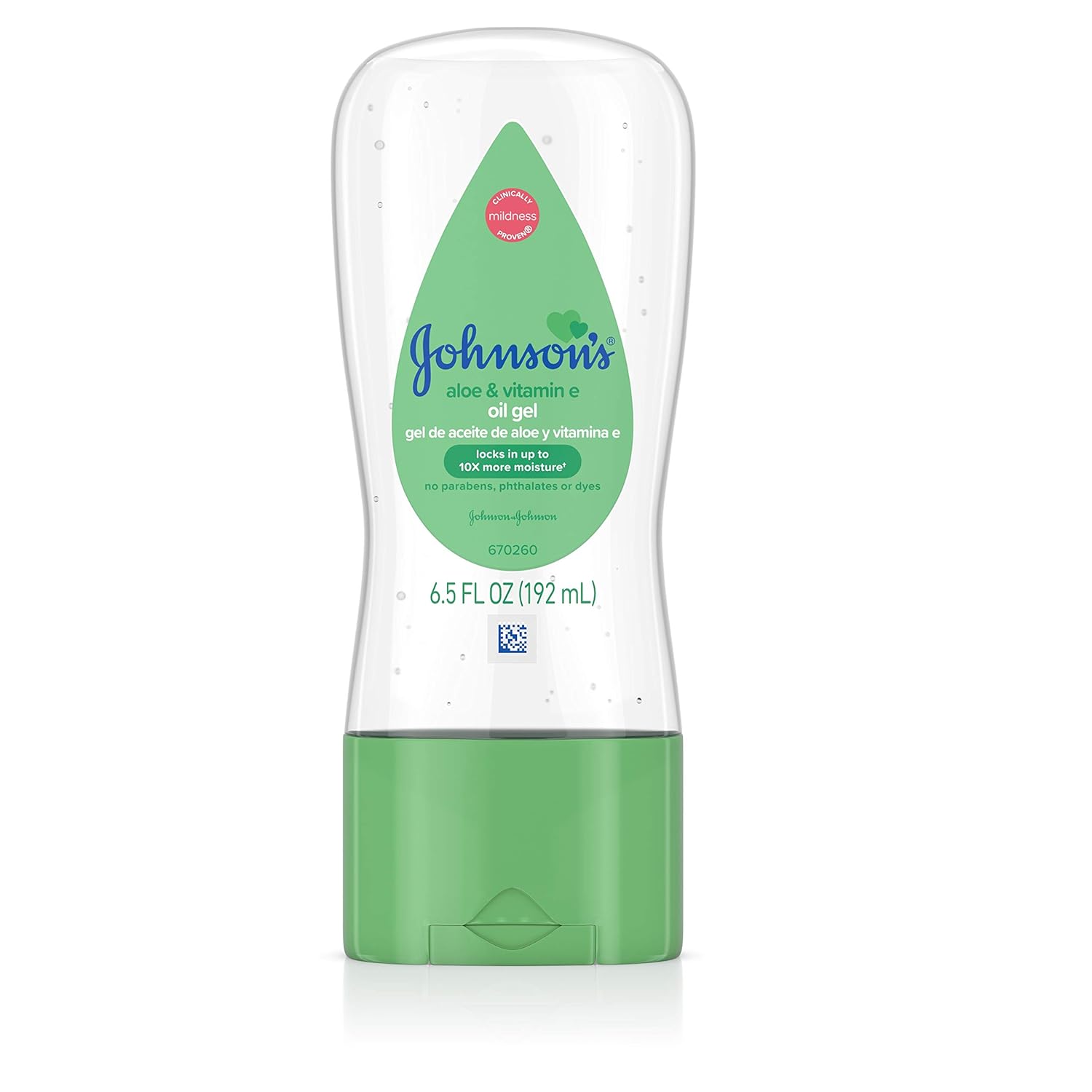 Johnson’s – Gel de aceite para bebés con aloe vera y vitamina E, Hypoaller genic y dermatológicamente probado para el cuidado de la piel del bebé,