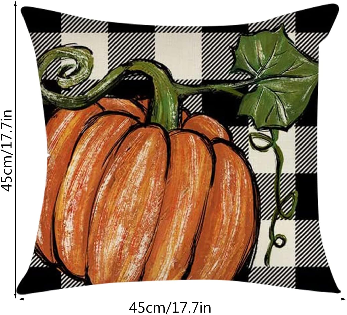 TUNKENCE Funda de cojín decorativa de Halloween, funda de almohada de calabaza de Halloween, Acción de Gracias, otoño, calabaza, granja, decoración