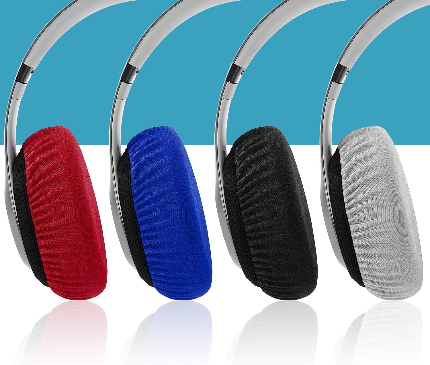 Almohadillas protectoras de tela flexible con licra elástica y lavable para Beats Studio 32 Bose QC35 25 15 y otros auriculares con almohadillas de