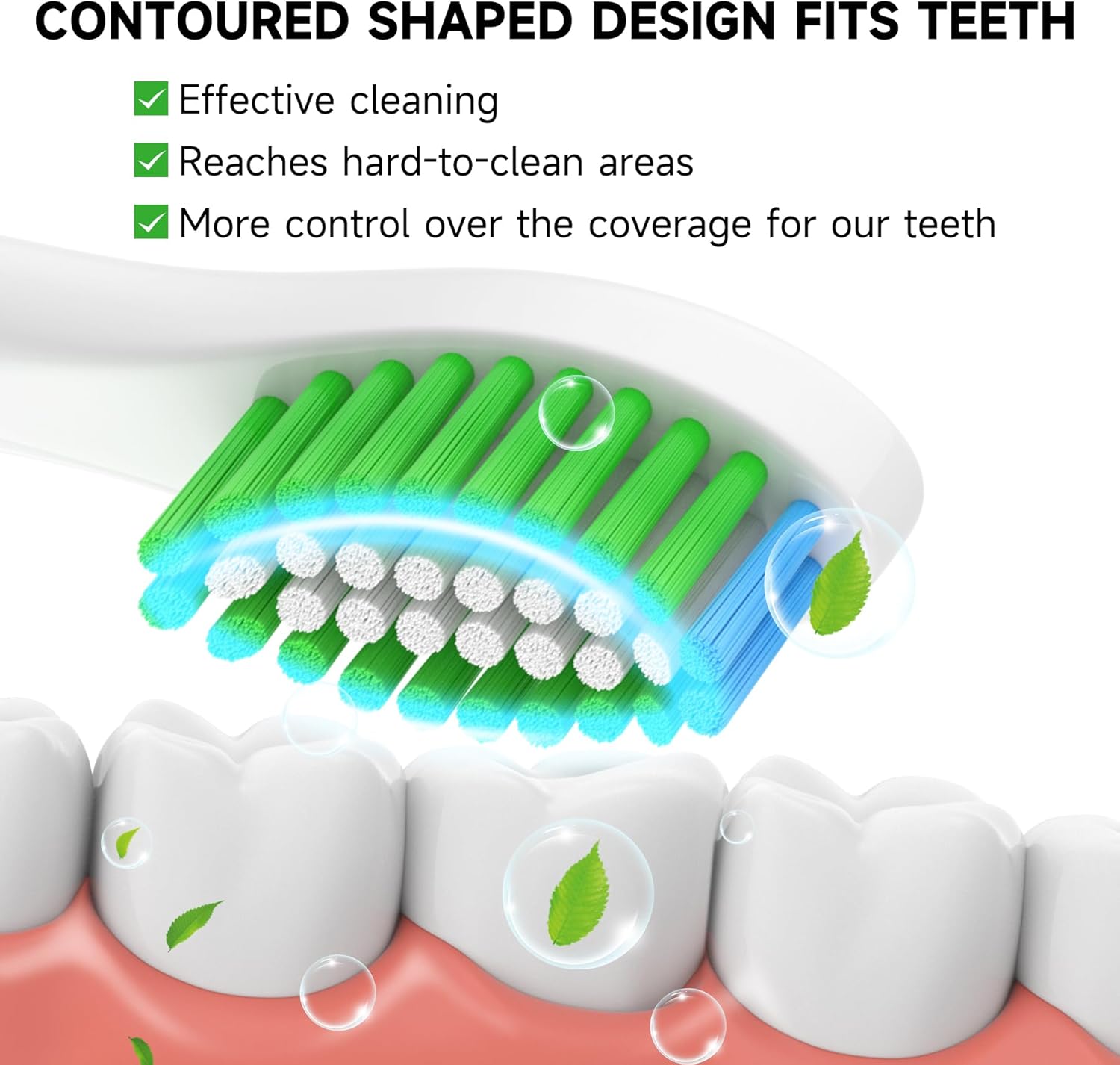 Aoxgao Cabezales de repuesto compatibles con cepillo de dientes eléctrico Phillips Sonicare, paquete de 12 cabezales de repuesto para Philips