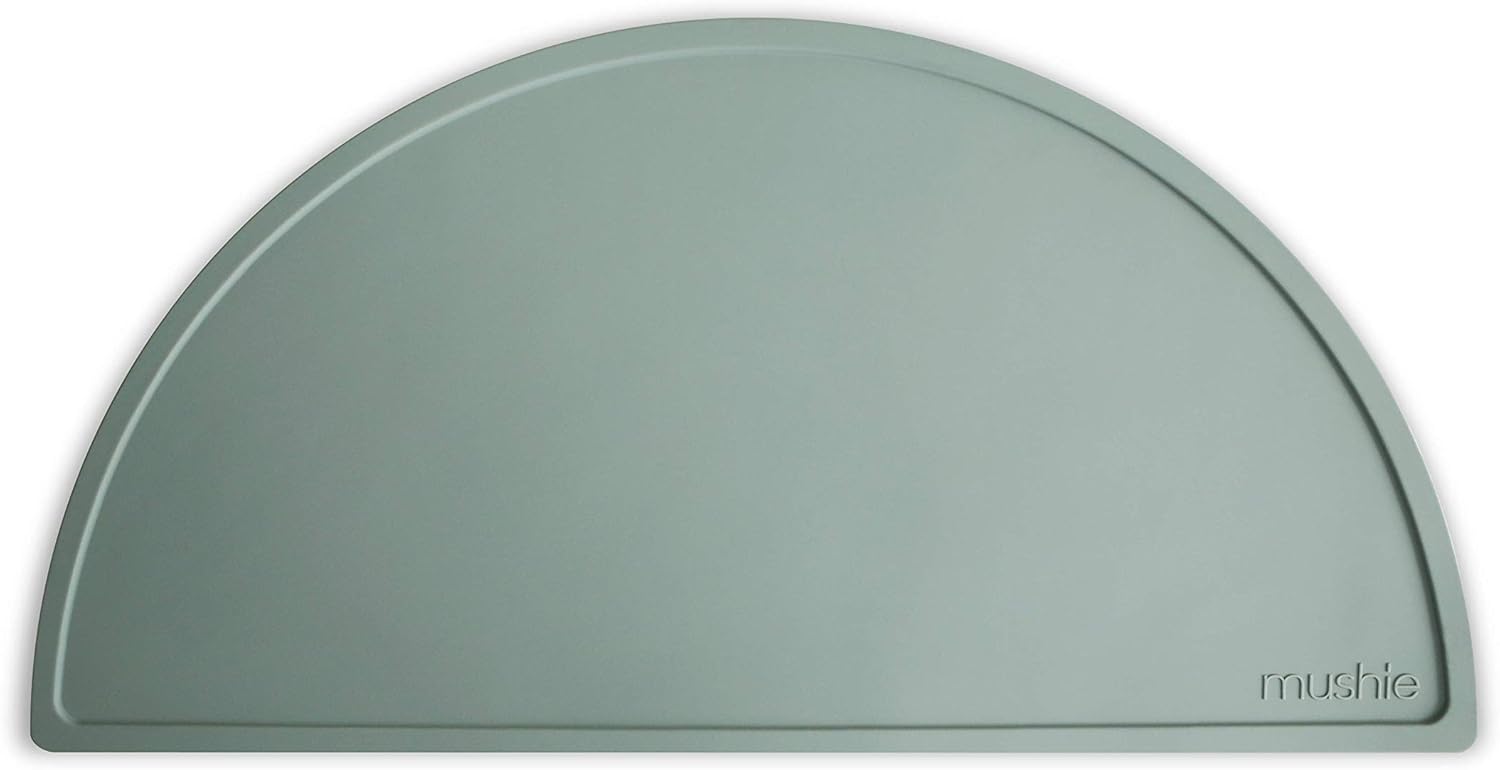 mushie Mantel individual de silicona para niños, diseño antideslizante sin BPA (azul Cambridge)