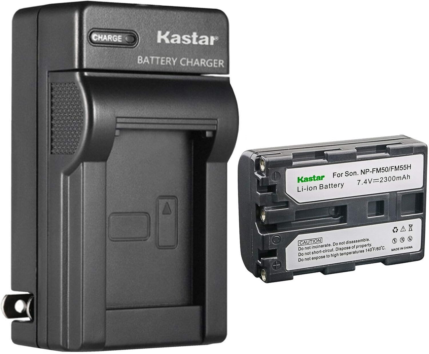 Kastar Paquete de 1 repuesto de cargador de batería y pared de CA para Sony DCR-PC9, DCR-PC100, DCR-PC101, DCR-PC103, DCR-PC104, DCR-PC105,