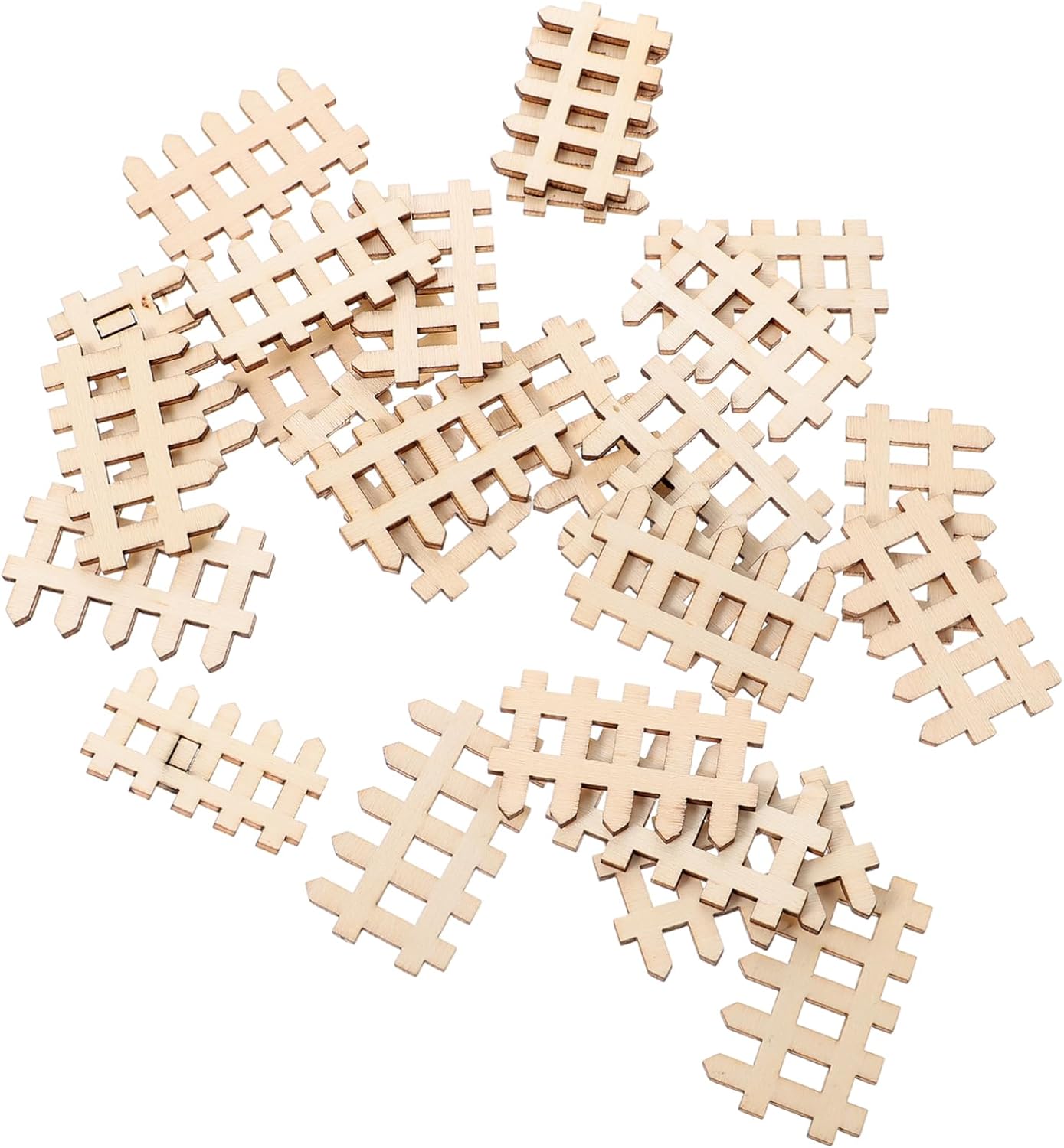 Uonlytech 100 piezas de mini valla de decoración para el hogar, mini valla de piquete de madera en miniatura, mini valla de madera para el hogar,