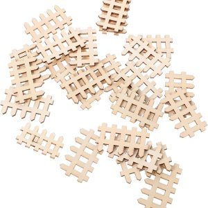 Uonlytech 100 piezas de mini valla de decoración para el hogar, mini valla de piquete de madera en miniatura, mini valla de madera para el hogar, Uonlytech 100 piezas de mini valla de decoración para el hogar, mini valla de piquete de madera en miniatura, mini valla de madera para el hogar,