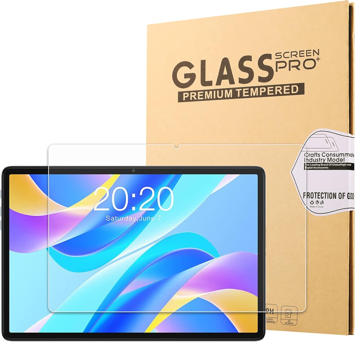 Teclast M40 Plus – Protector de pantalla de vidrio templado de 11.6 pulgadas, dureza 9H, resistente a los arañazos, sin burbujas, protector de